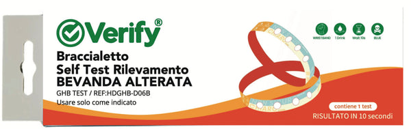 Verify® Braccialetto Self Test Rilevamento Bevanda Alterata