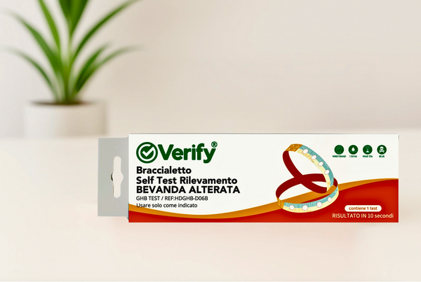 Verify® Braccialetto Self Test Rilevamento Bevanda Alterata