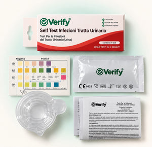 Verify® Self Test Infezioni Tratto Urinario – contenuto del kit e foglietto illustrativo